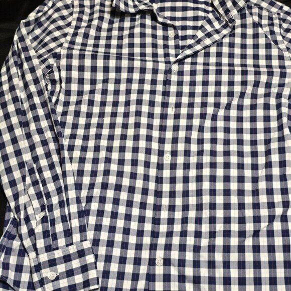 Bonobos Slim Fit Blue & White Checkered Button-Down Shirt Size Medium - Picture 8 of 16